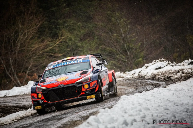 Thierry Neuville beperkt schade na verkeerde bandenkeuze en behoudt plek in top 5 in Monte Carlo